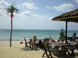 Nice beach resort, Koh Lanta, restaurang